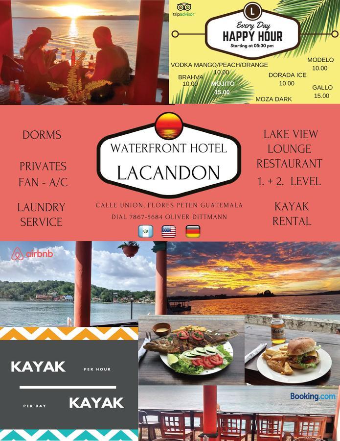 La Casa Del Lacandon - Waterfront Hotel Flores Exterior foto